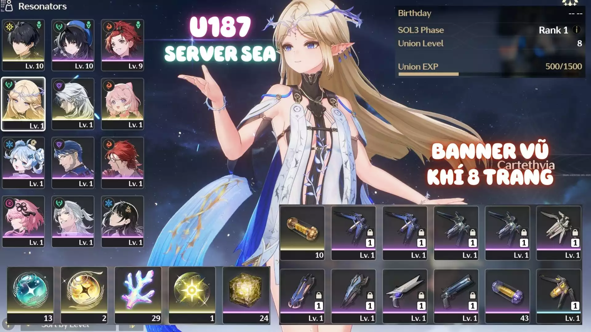 Acc Khởi Đầu Có Cartethyia