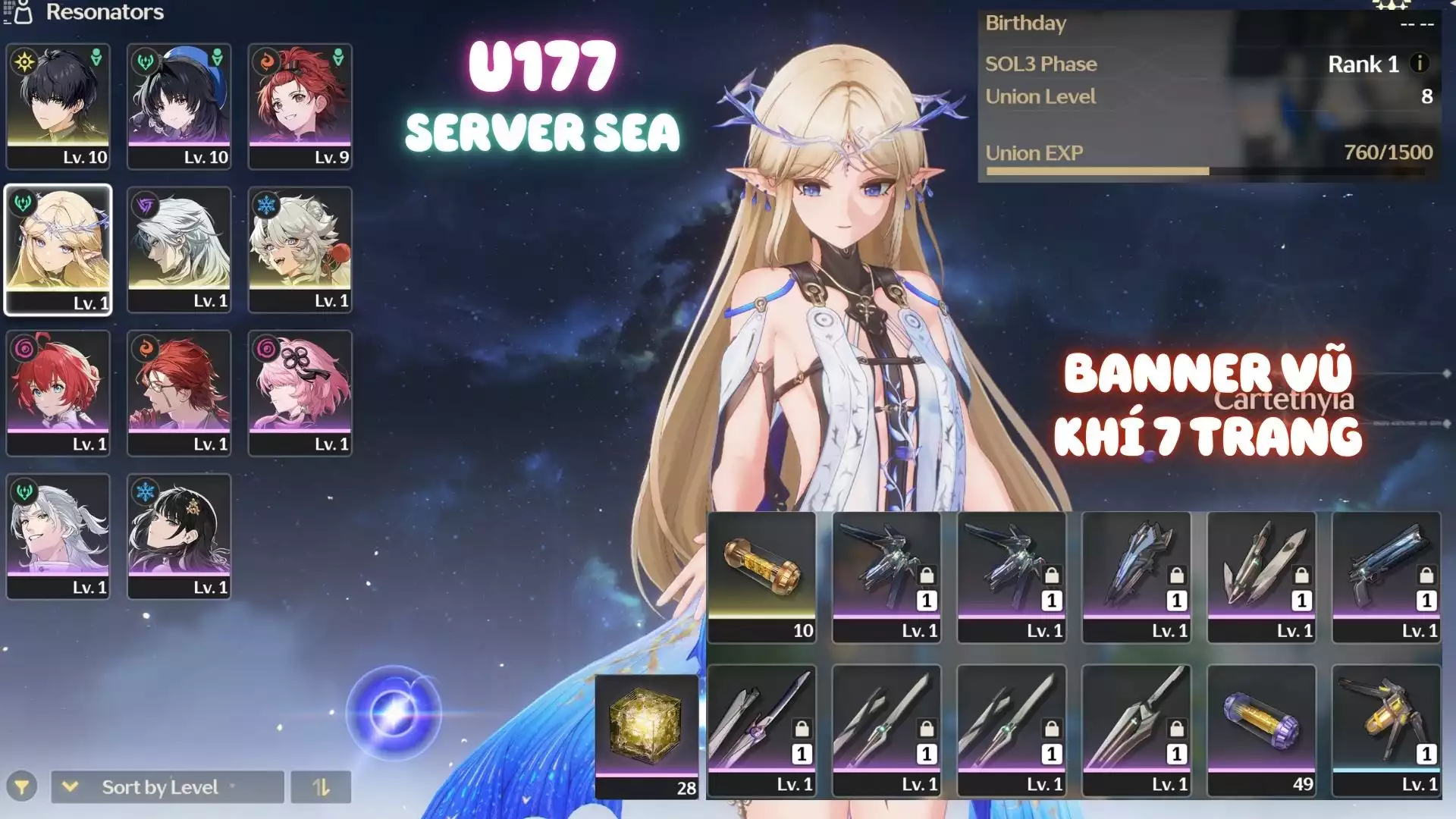 Acc Khởi Đầu Có Cartethyia