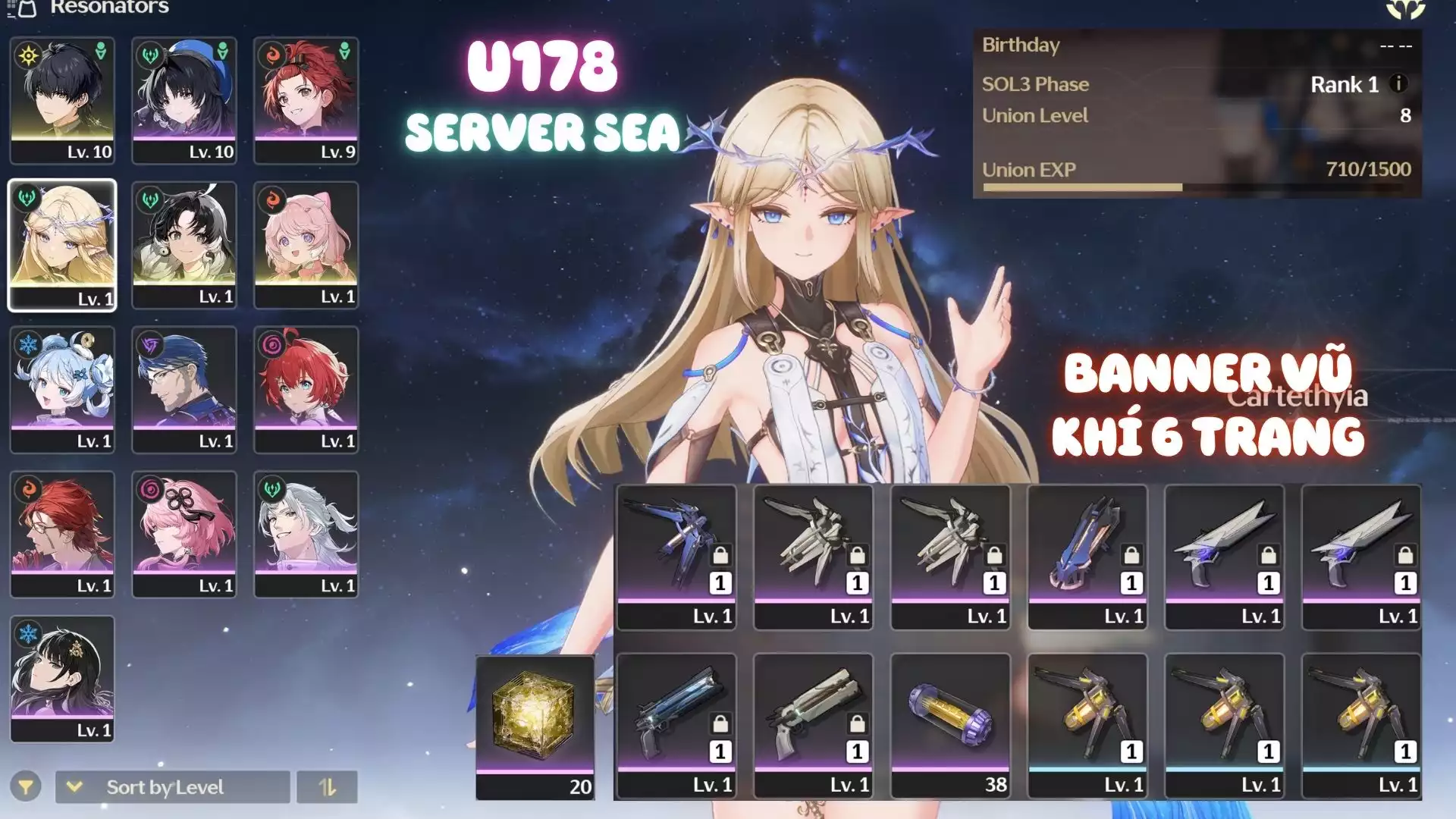 Acc Khởi Đầu Có Cartethyia