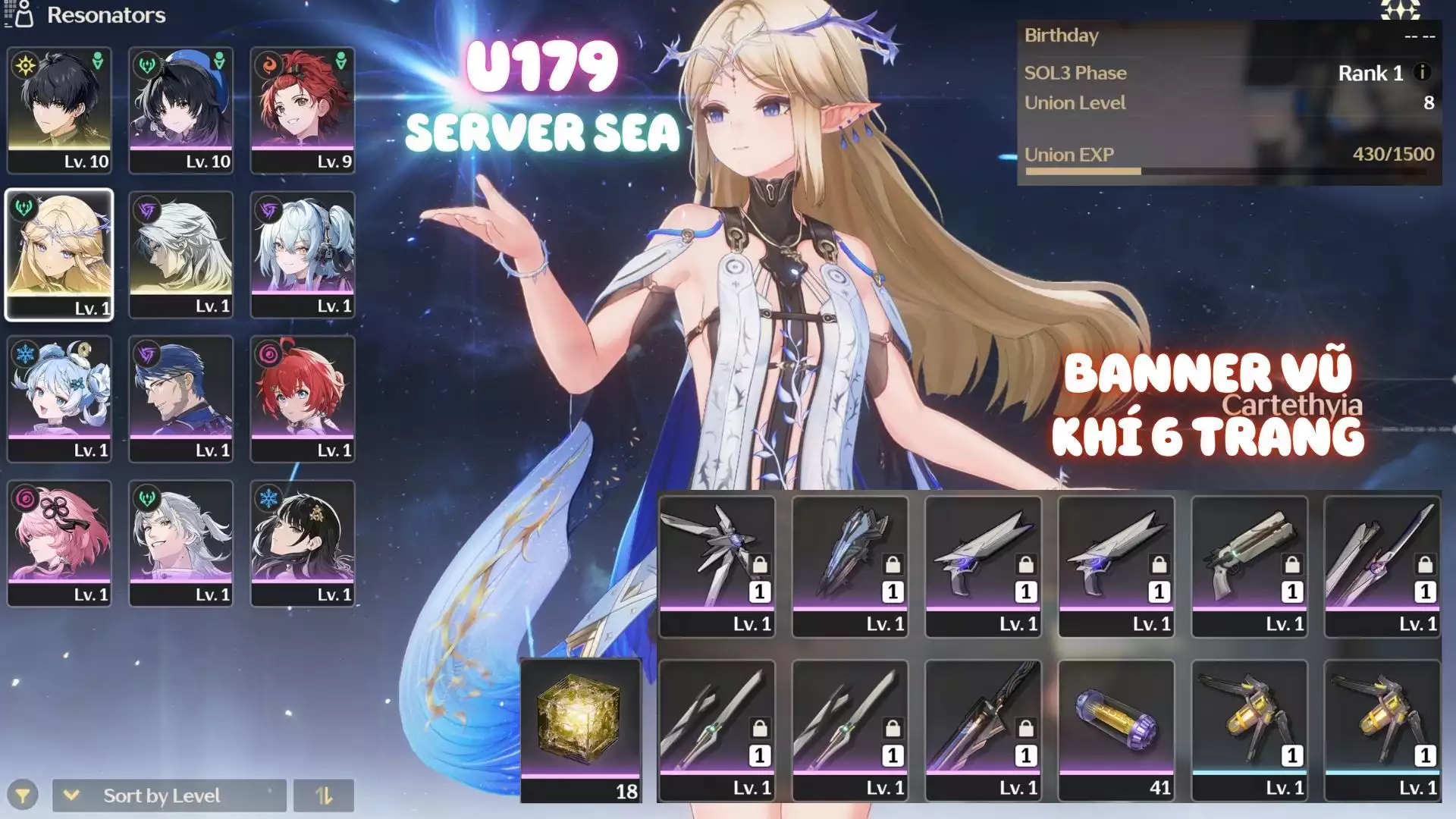 Acc Khởi Đầu Có Cartethyia