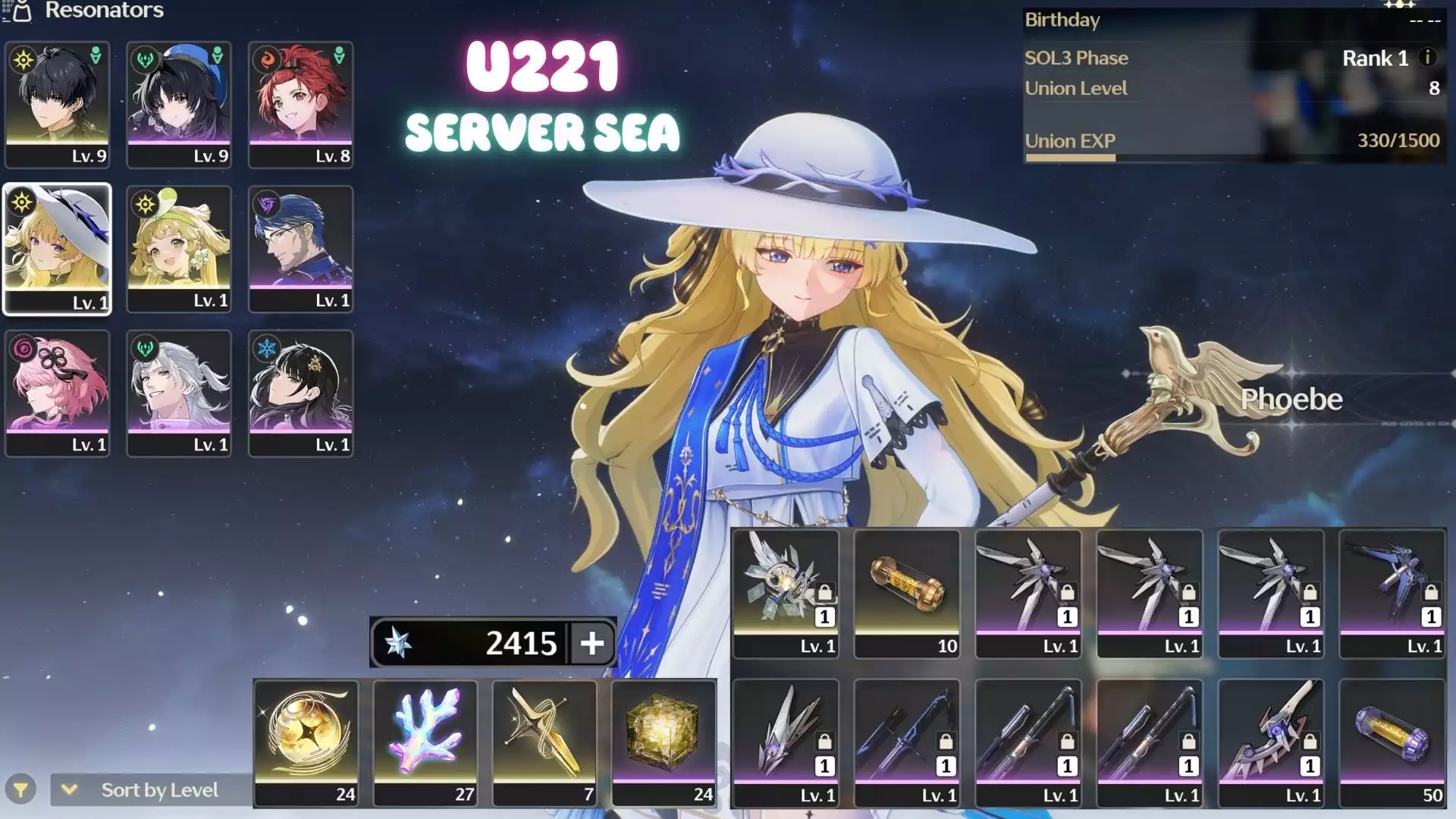 Khởi Đầu Có Phoebe  Trấn  ( Dư Đá + roll)