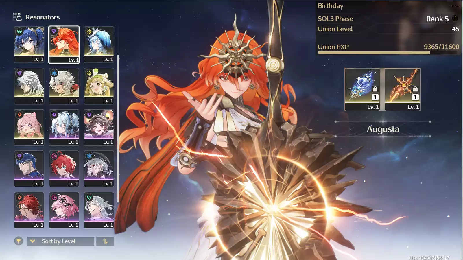 (SEA) UL45 Augusta Trấn + Iuno Trấn + Shorekeeper + + Verina + Encore