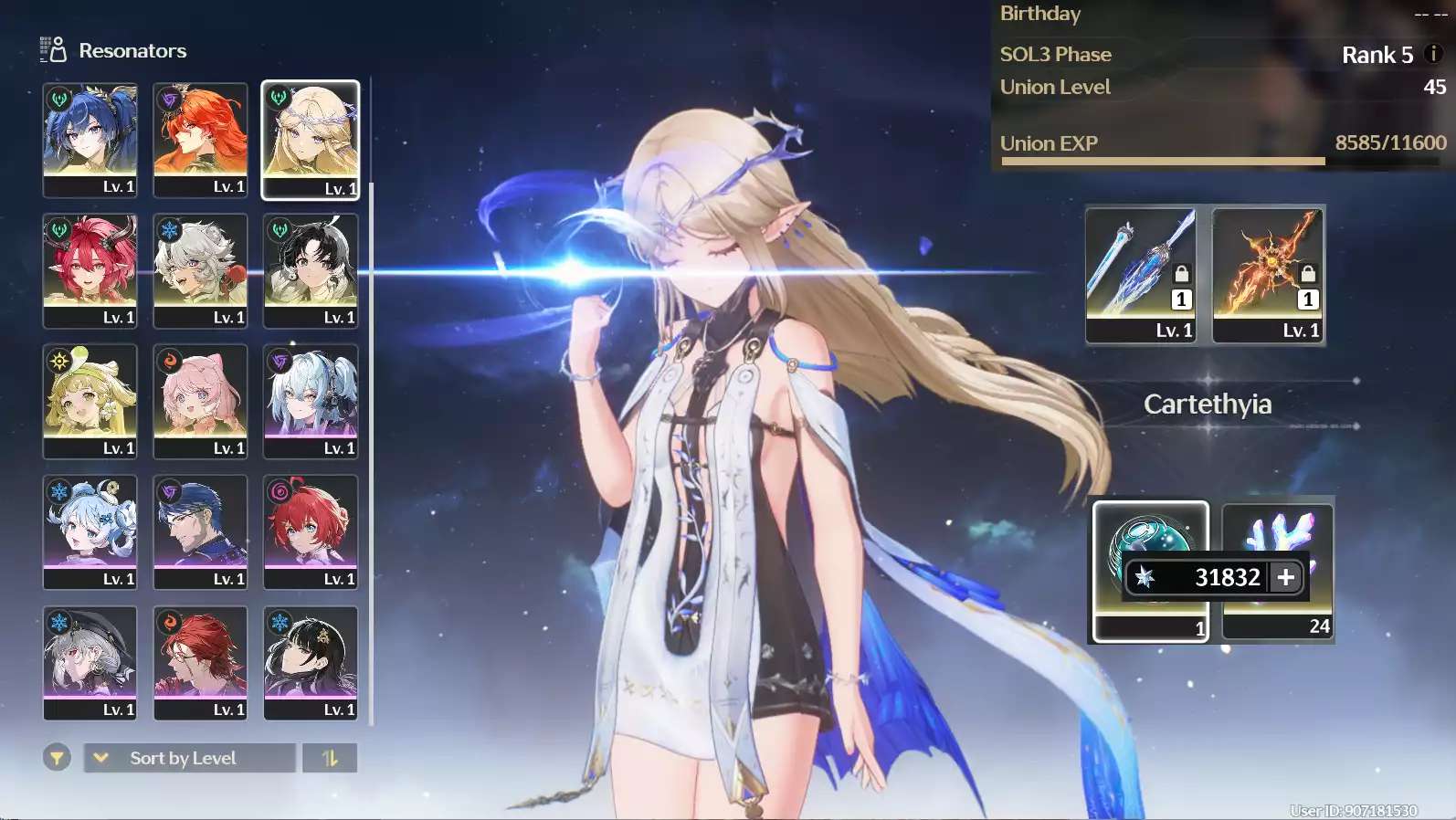 (SEA) UL45 Cartethyia Trấn + Ciaccona + Augusta Trấn + Iuno + 200 Vé limit + Verina + Encore