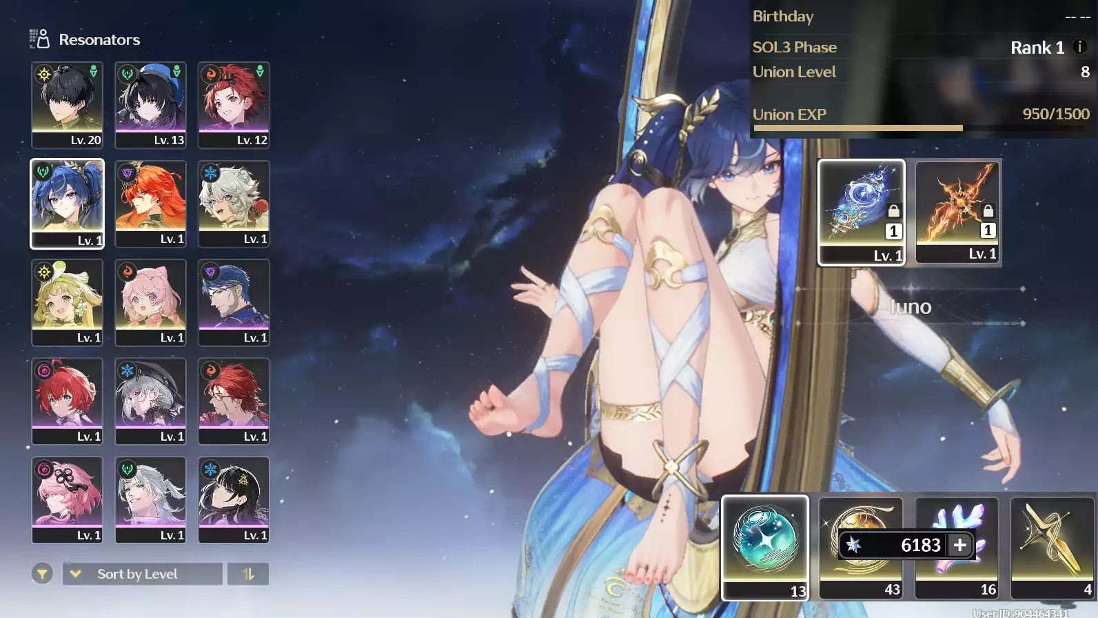 (SEA) UL8 Augusta Trấn + Iuno Trấn + 90 vé Limit + Verina