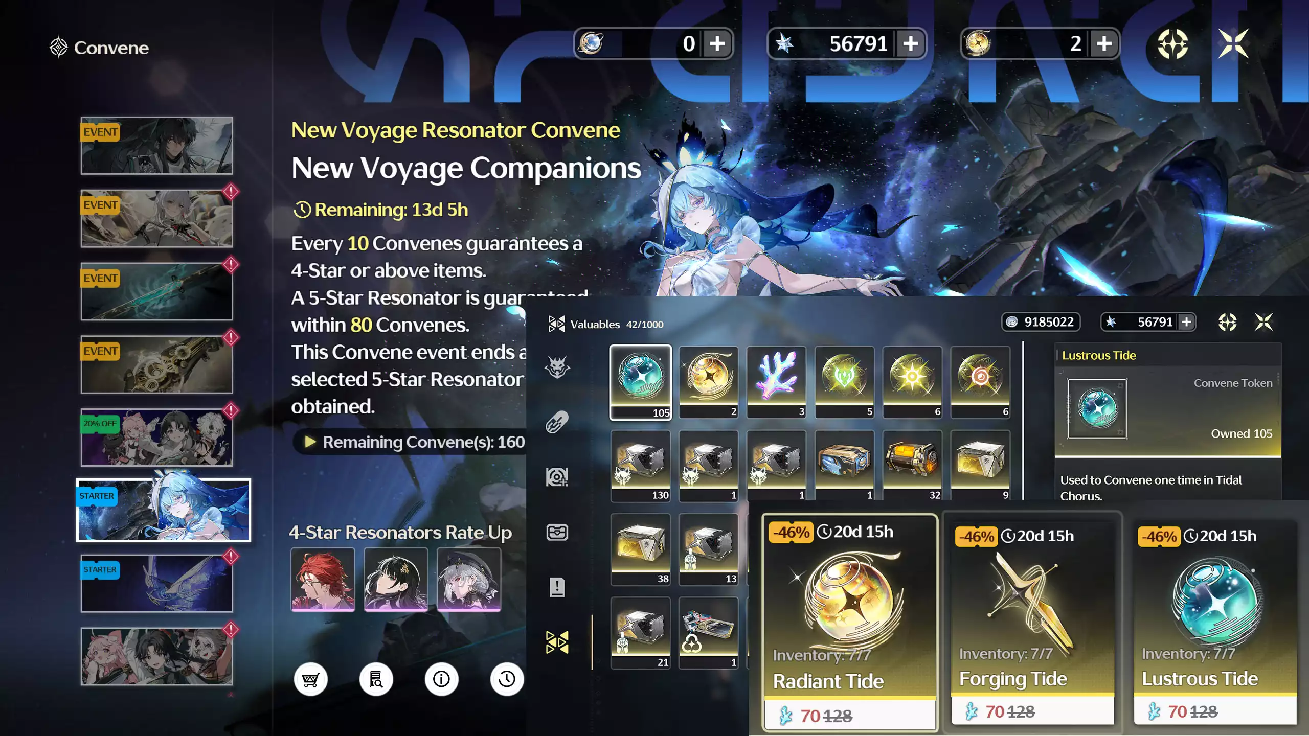 SEA) ACC REROLL NGON BỔ RẺ: ~57k Astrite+ 0-10 Vàng + 0-10 Vũ khí + ~100 thường + Banner Tân thủ