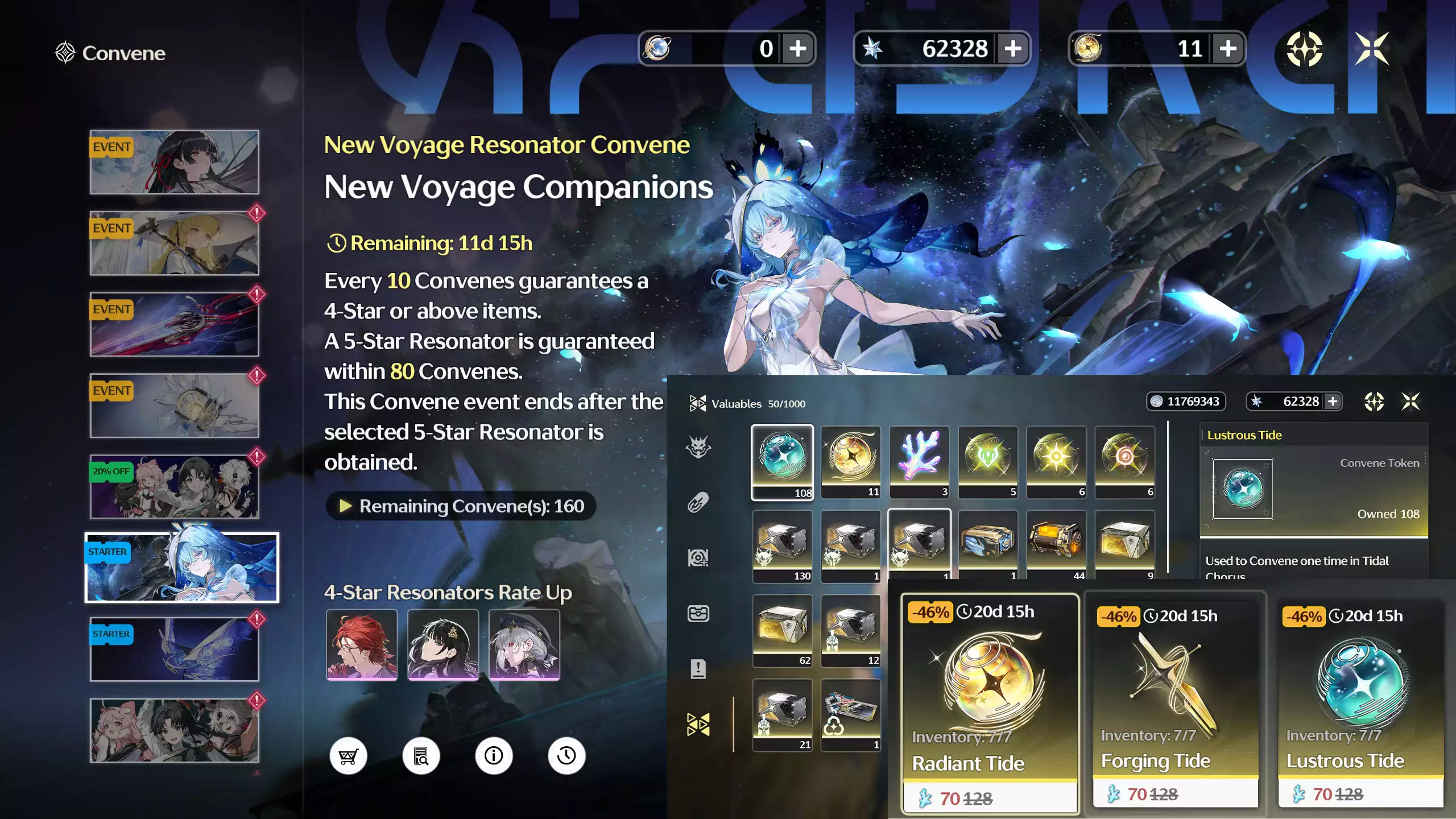 (SEA) ACC REROLL Siêu Hời: ~61k Astrite( SAU UPDATE NHẬN FREE 600 ĐÁ)+ 0-10 Vàng + 0-10 Vũ khí + ~100 thường + Banner Tự chọn