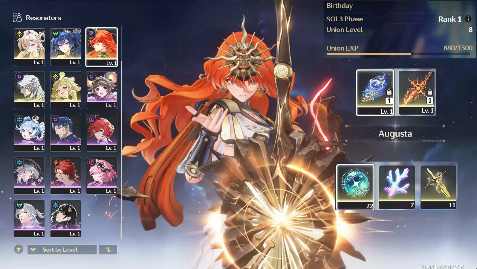 (SEA) UL8 Augusta Trấn + Iuno Trấn + Lynae + Verina(Còn nguyên Map, Nhiệm Vụ, X2)