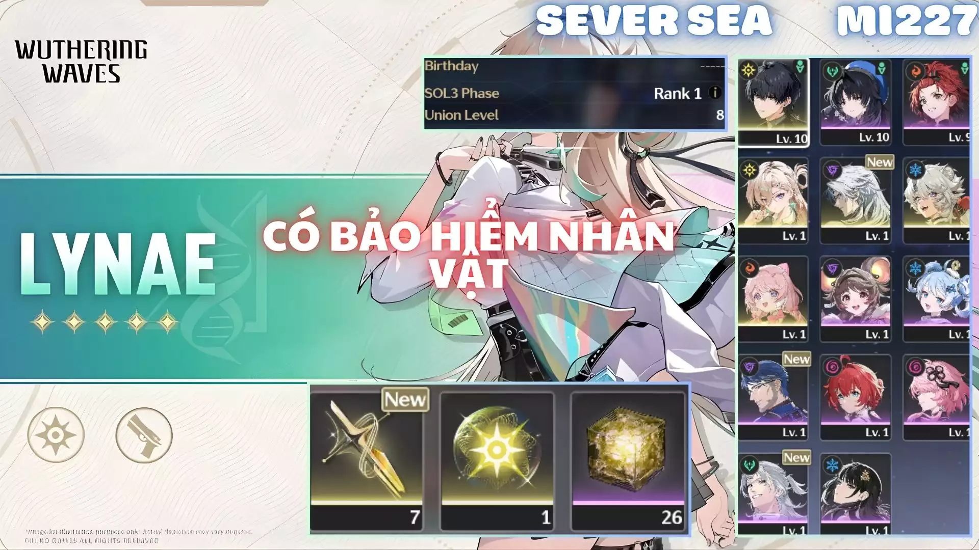 Lynae UL8 Có Bảo Hiểm