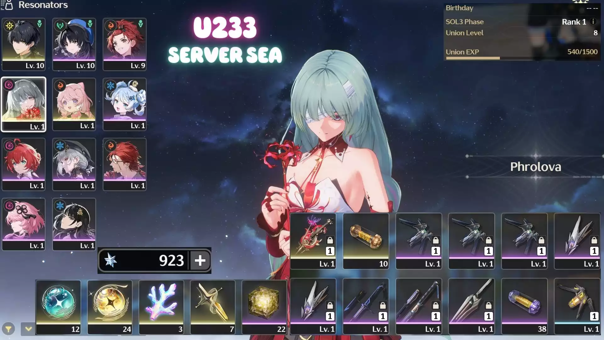 Acc Khởi Đầu Có Phrolova Trấn