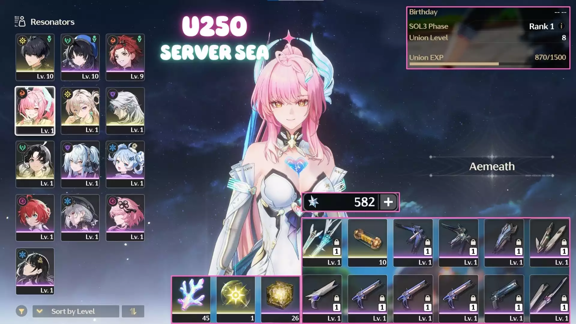 Acc Khởi Đầu Có  Aemeath Trấn Kẹp Lynae