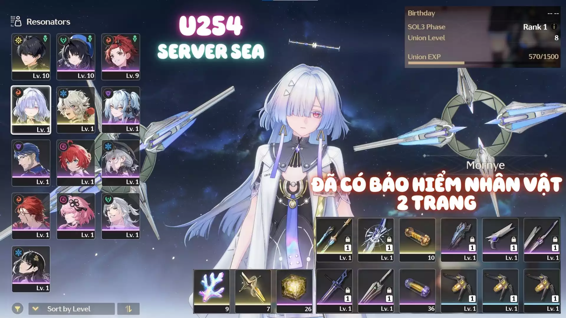 Acc Khởi Đầu Có Mornye Trấn