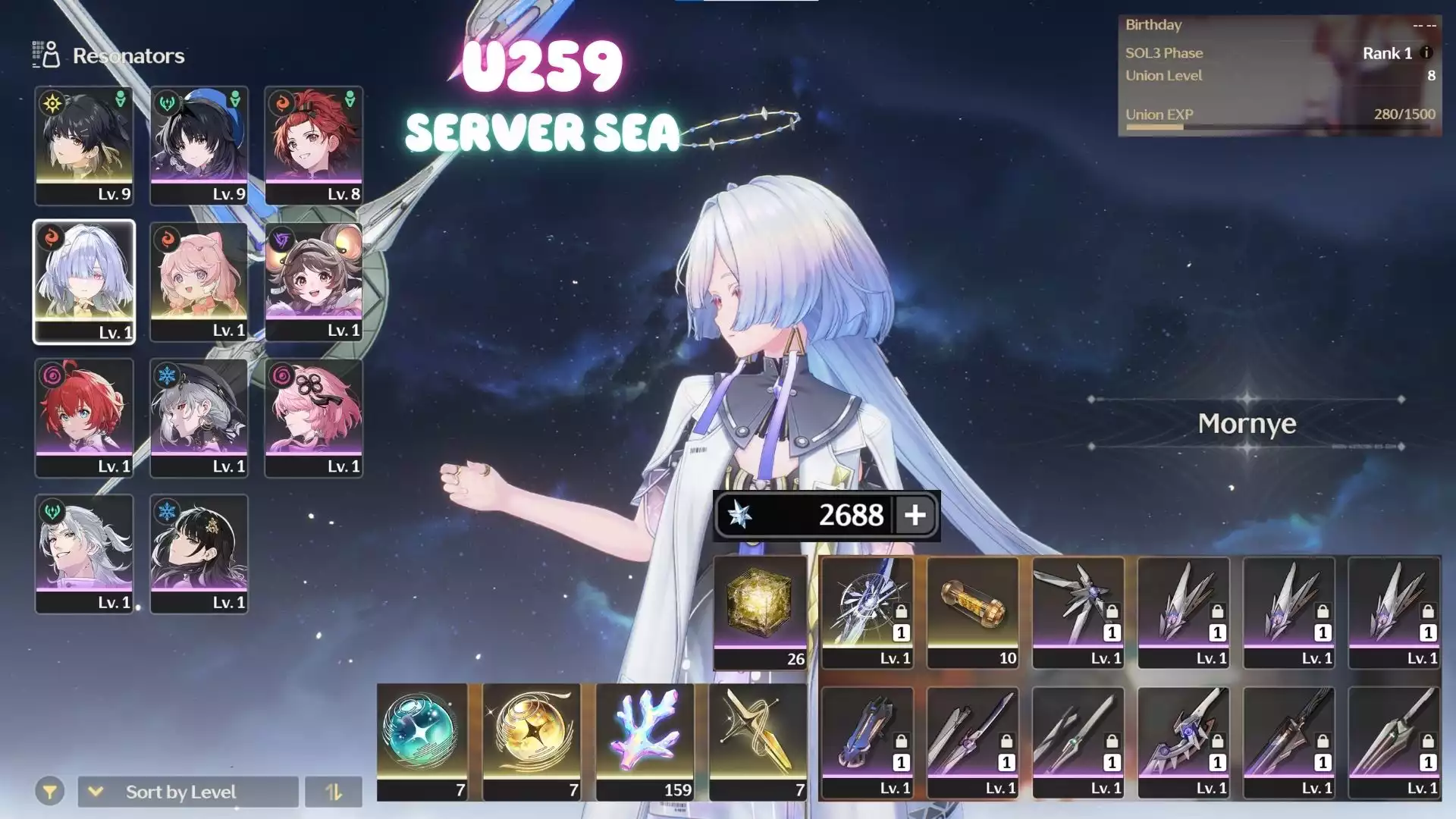 Acc Khởi Đầu Có Mornye Trấn ( Dư Đá và San hô )