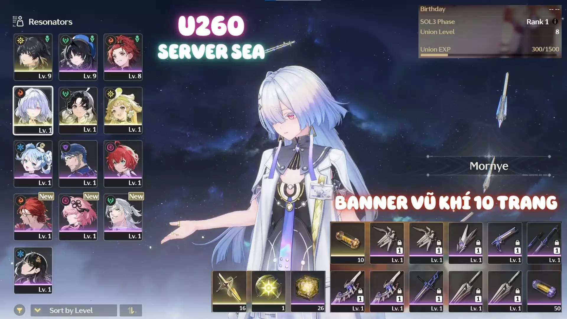 Acc Khởi Đầu Có Mornye