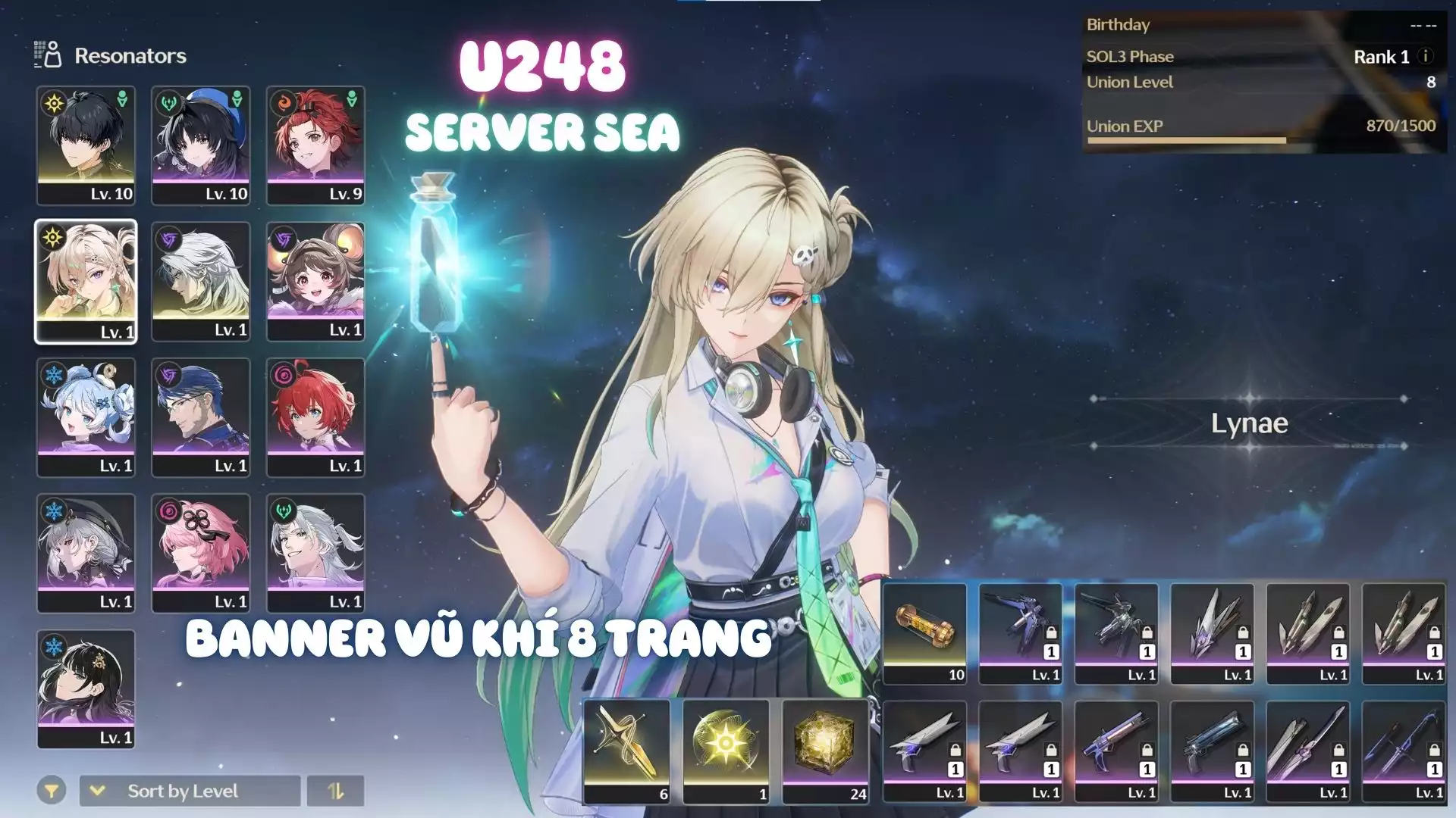 Acc Khởi Đầu Có Lynae