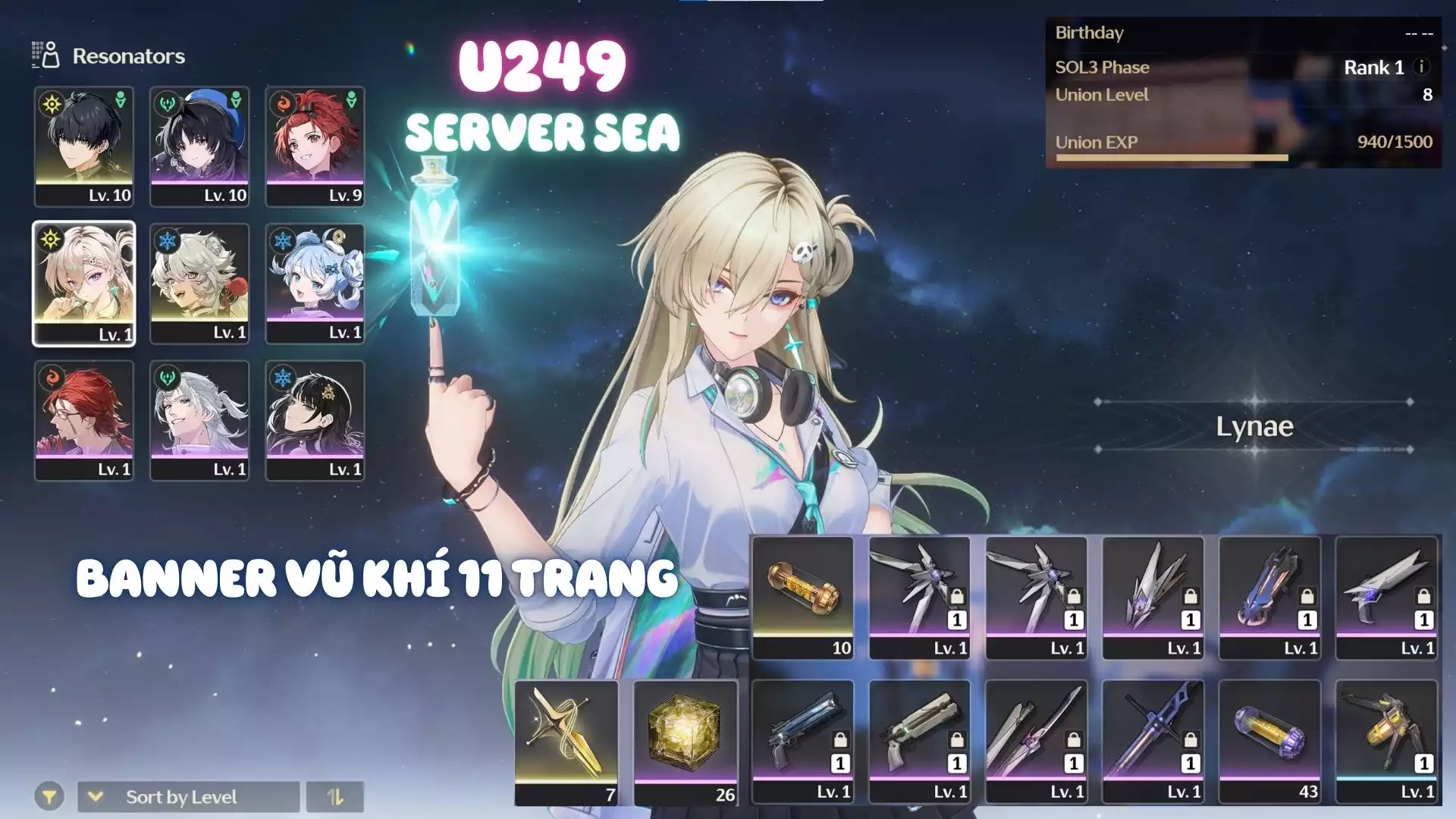 Acc Khởi Đầu Có Lynae