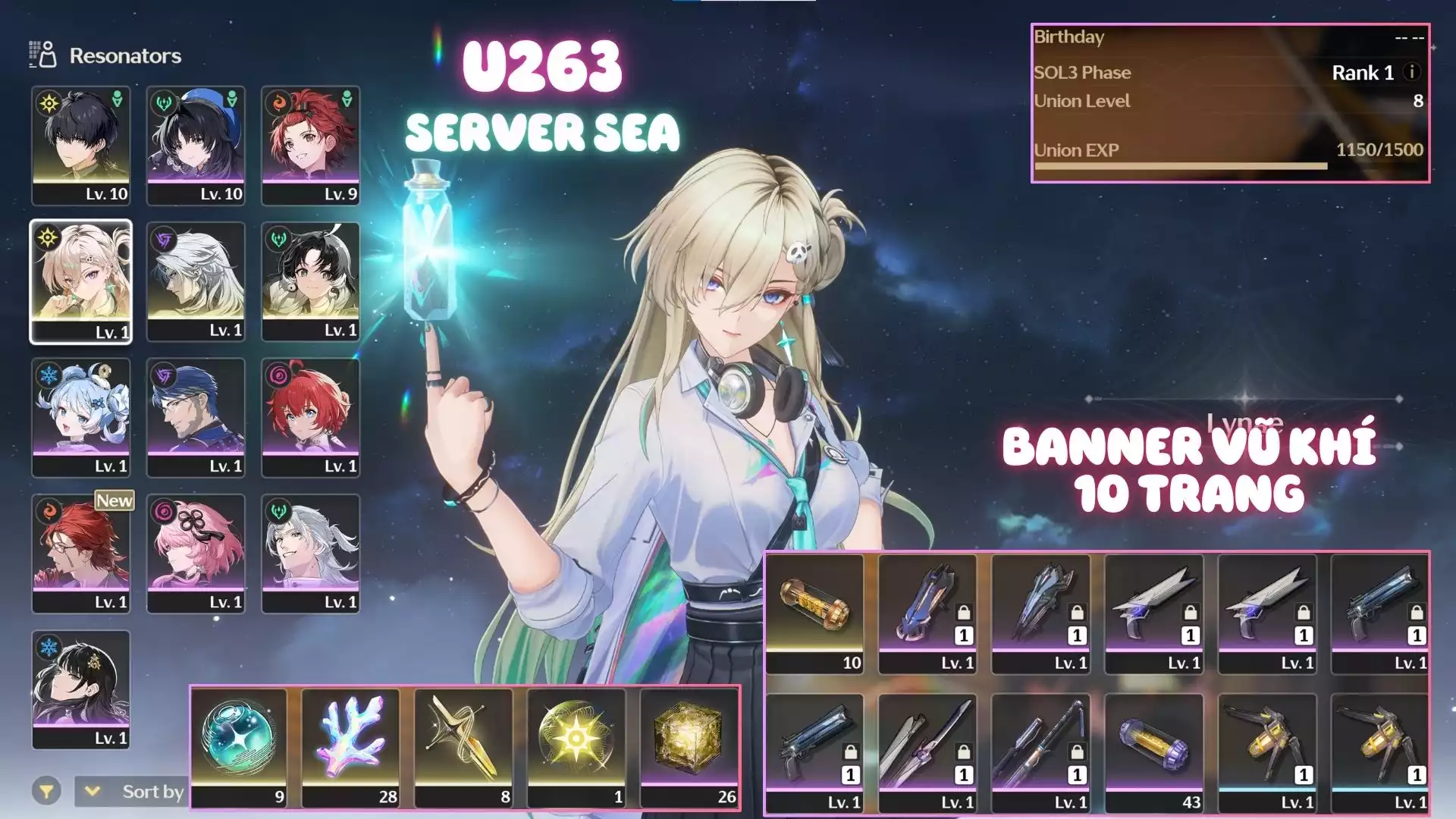 Acc Khởi Đầu Có Lynae