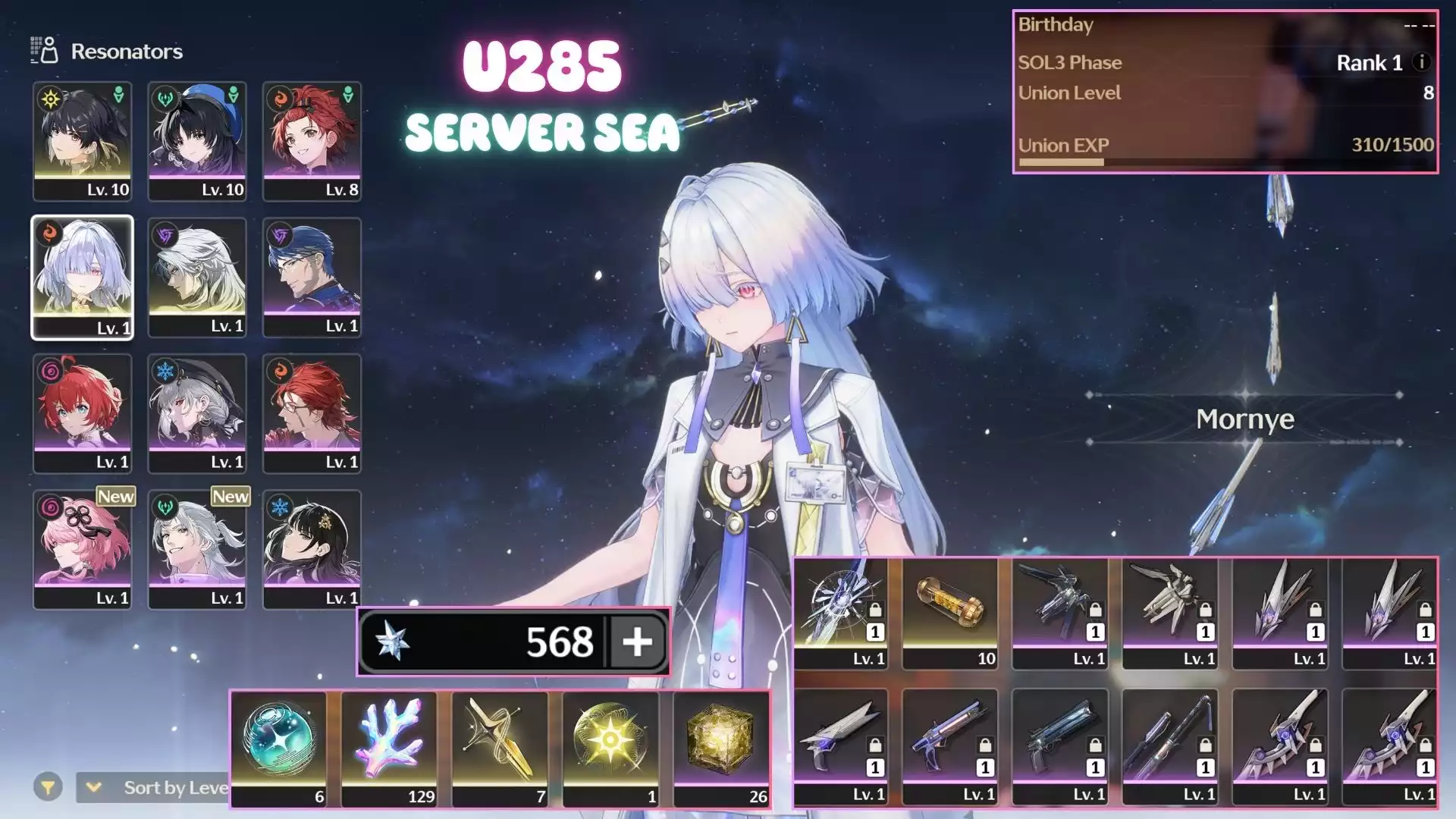 Acc Khởi Đầu Có Mornye Trấn