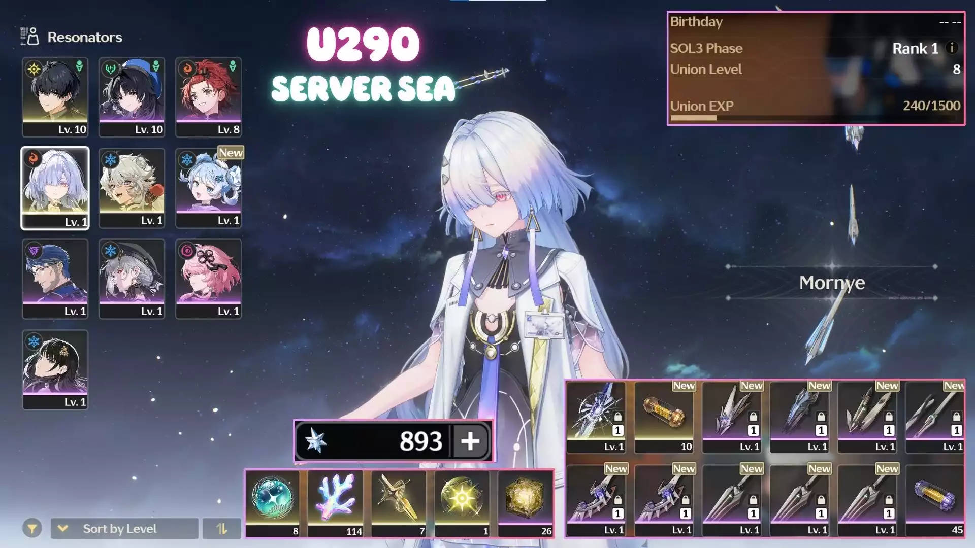 Acc Khởi Đầu Có Mornye Trấn ( Dư 114 Sừng )