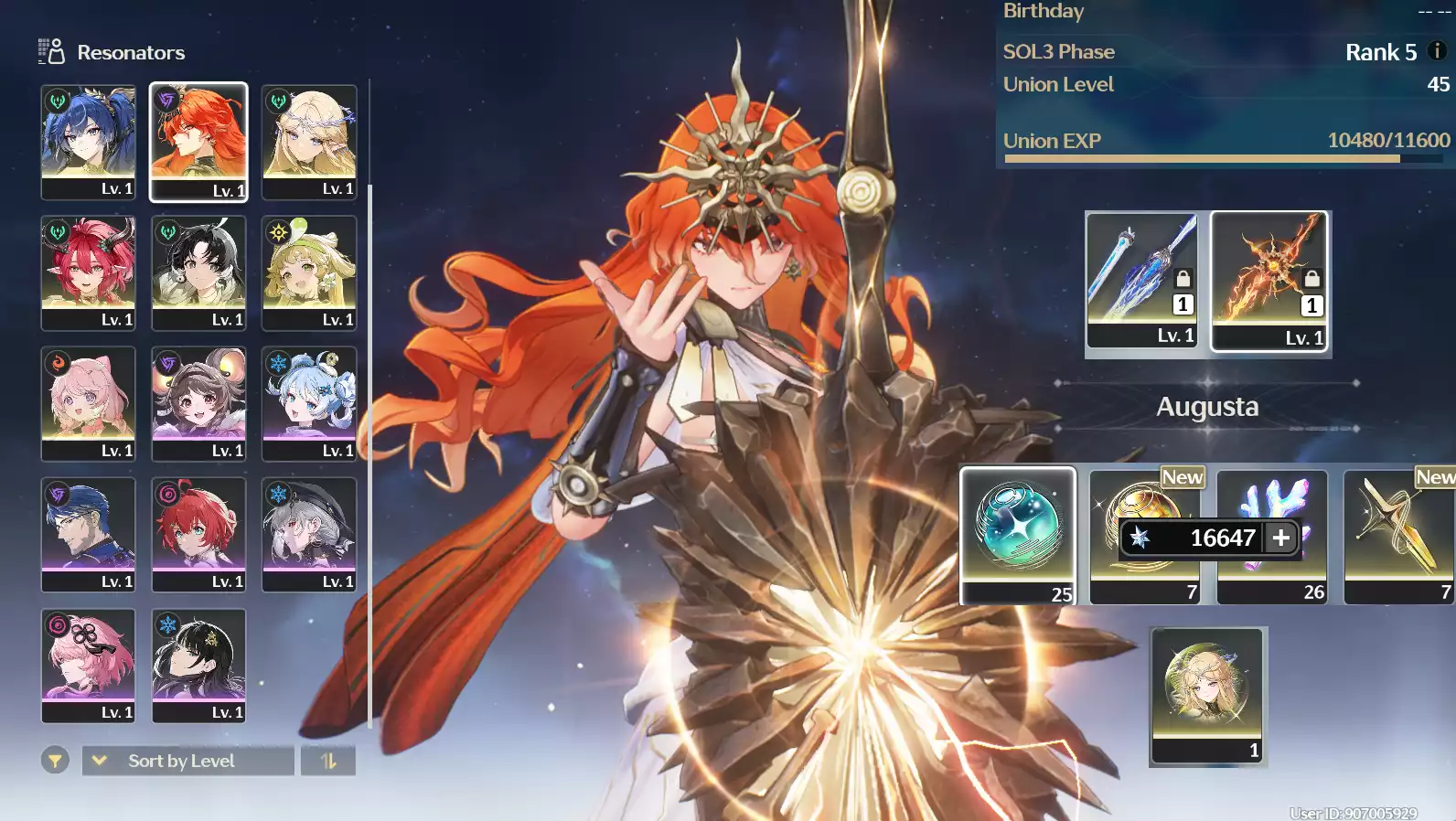 (SEA) UL45 Cartethyia Trấn + Ciaccona + Augusta Trấn + Iuno + 120 vé limit + Verina + Encore