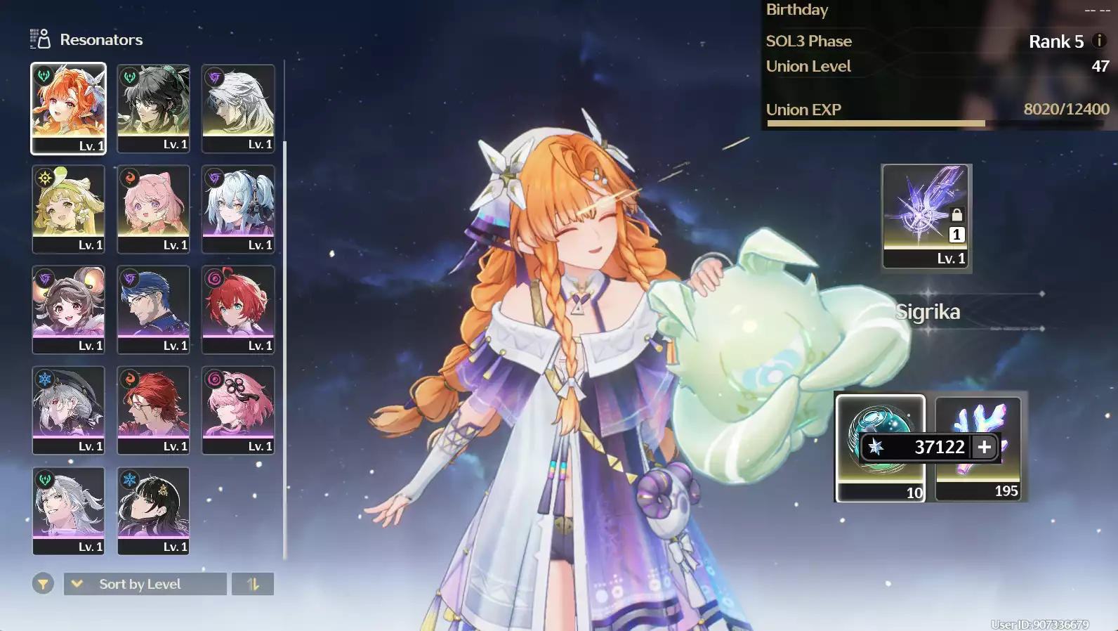 (SEA) UL50 Sigrika Trấn + Qiuyuan + 255 vé limit + Verina + Encore