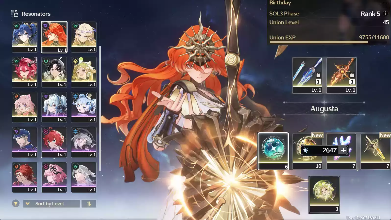 (SEA) UL45 Cartethyia Trấn + Ciaccona + Augusta Trấn + Iuno + 33 vé limit + Verina + Encore