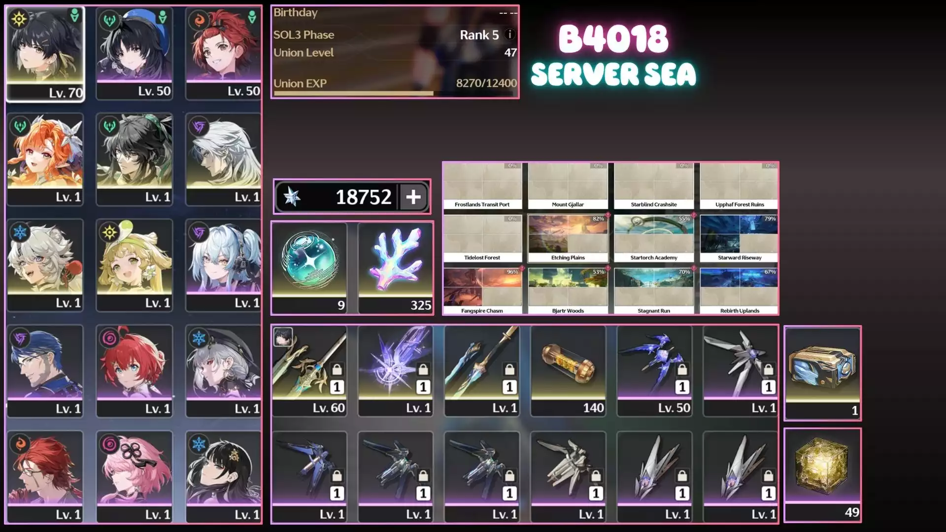 Sigrika Trấn + Qiuyan ( Dư 18k Đá, 325 Sừng )