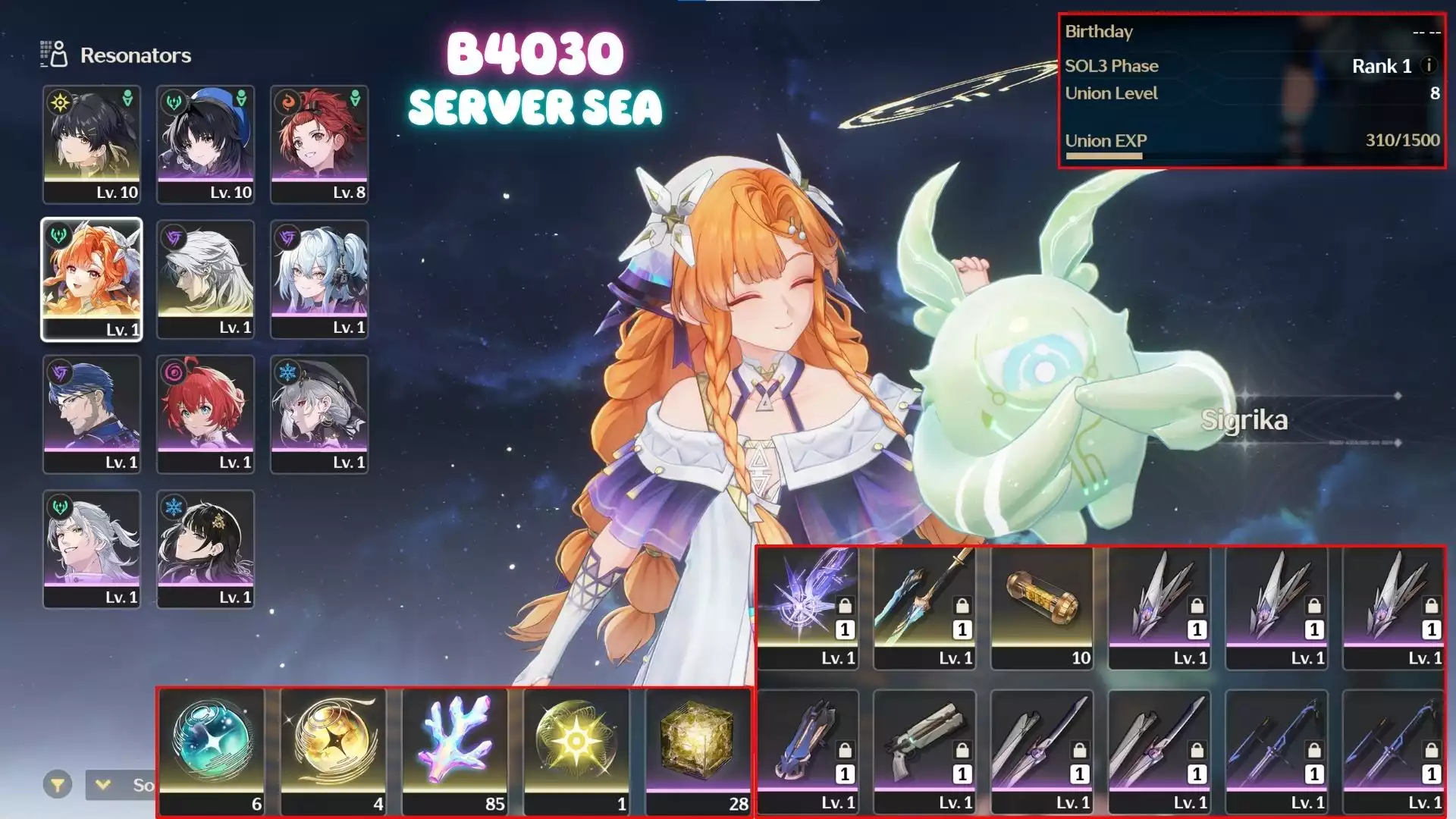 Acc Khởi Đầu Sigrika Trấn