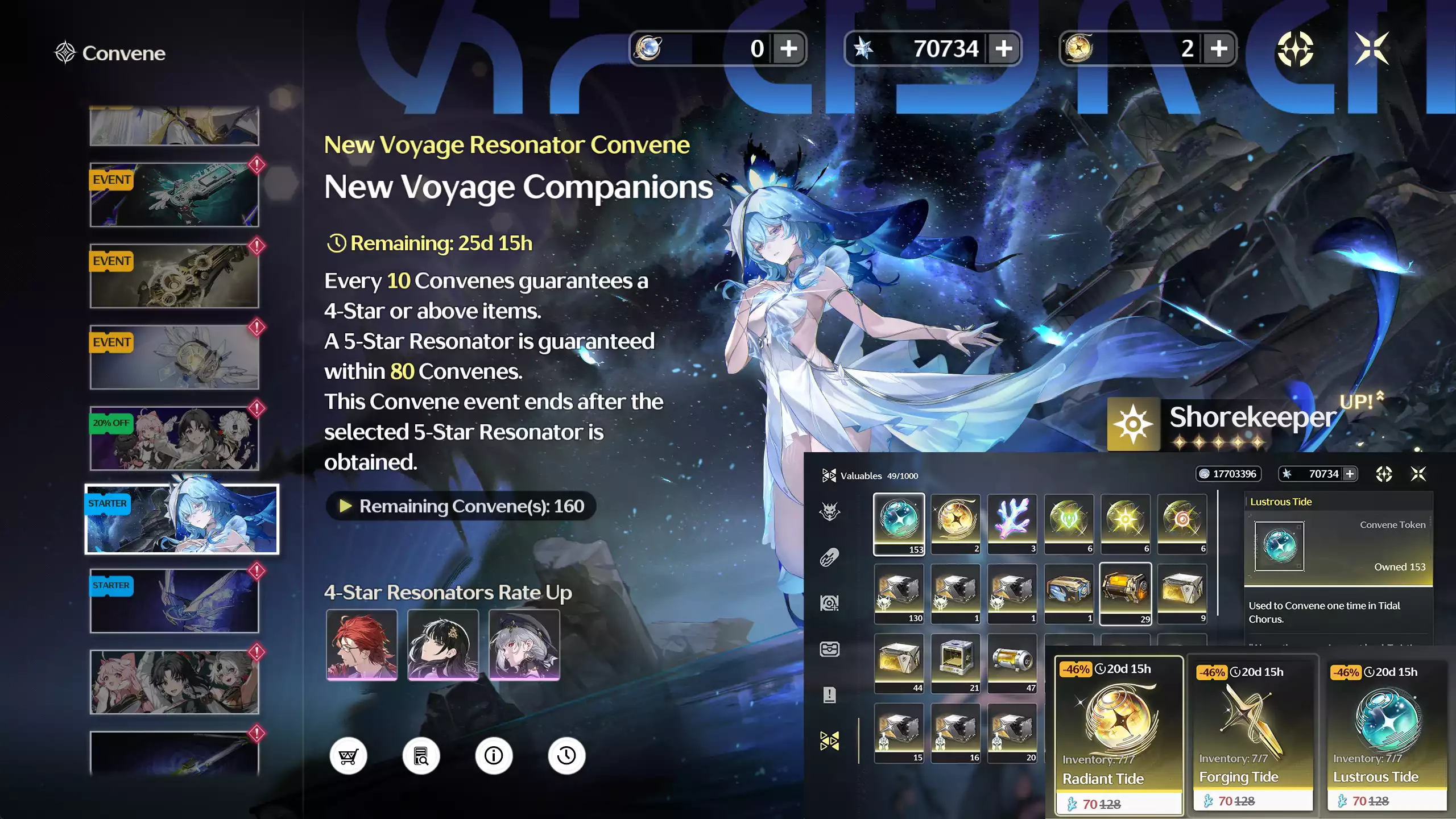 (SEA) ACC REROLL SIÊU HOT: ~71k Astrite, 120+ roll thường, 2+ roll limited (CÒN BANNER TÂN THỦ)