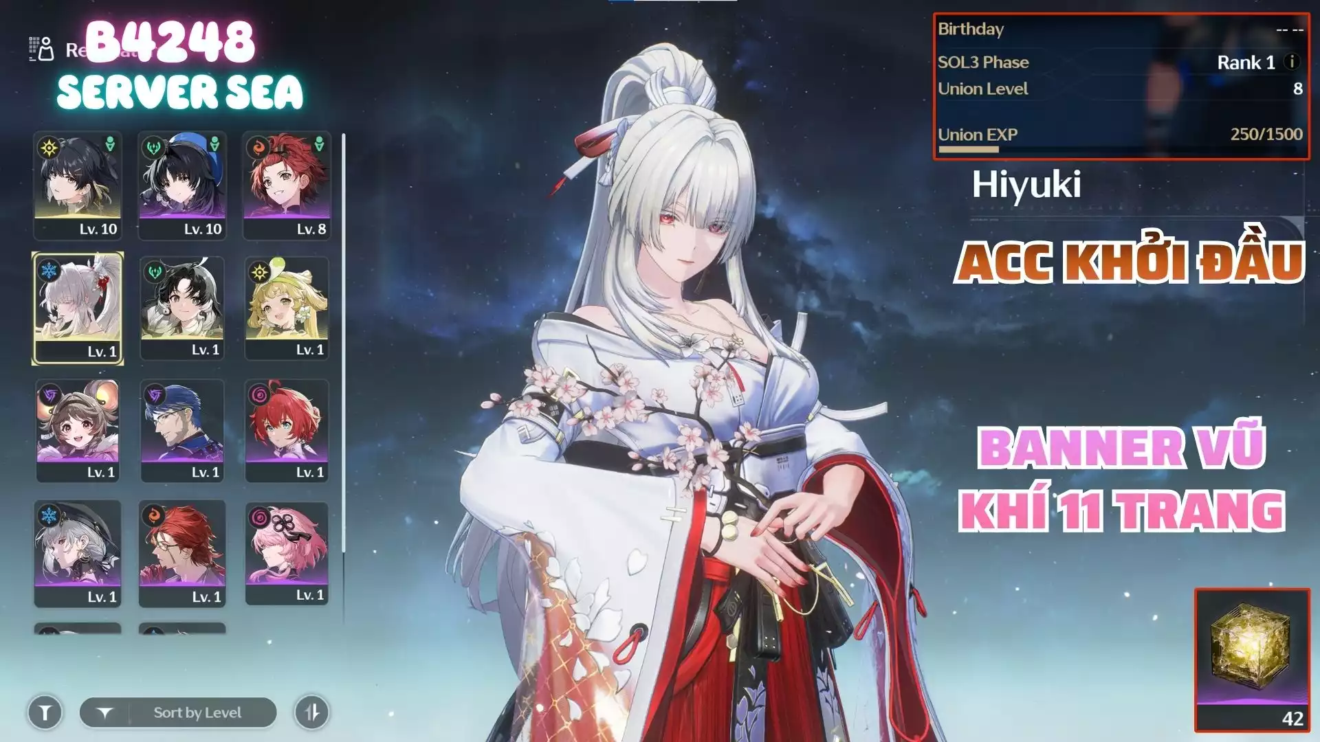 Acc Khởi Đầu Có Hiyuki ( Banner Vũ Khí Sắp Nổ )