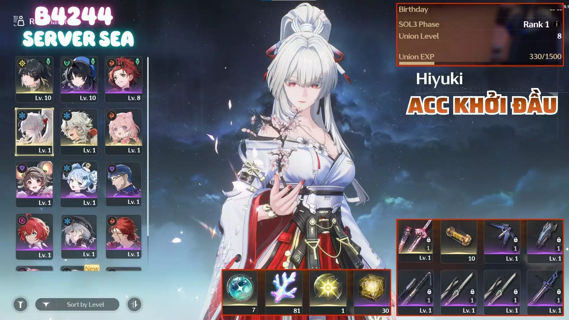Acc Khởi Đầu Có Hiyuki Trấn