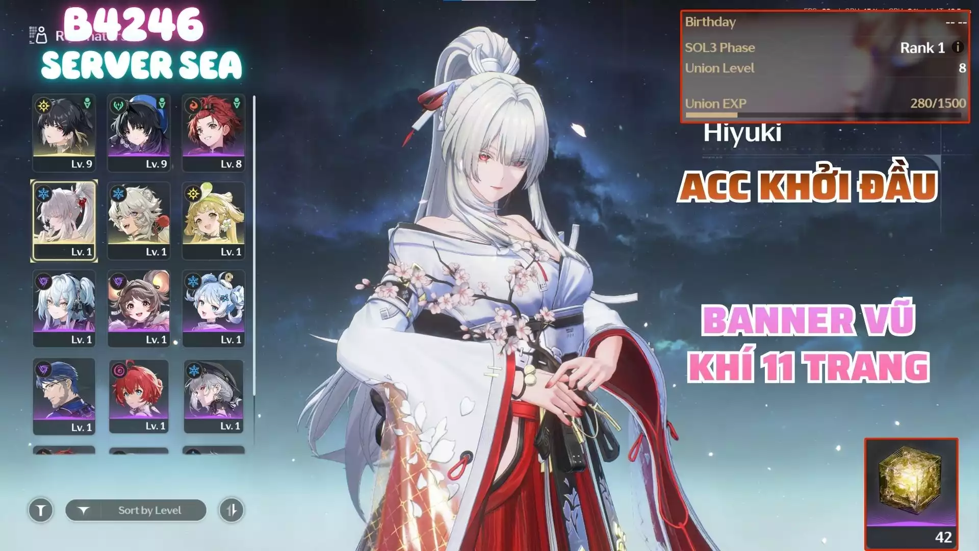 Acc Khởi Đầu Có Hiyuki ( Banner Vũ Khí Sắp Nổ )
